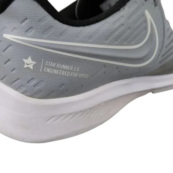 Nike Shoes Big Kids 6 Athletic Trainers Star Runner 2 Active Casual Grey White - Picture 11 of 13